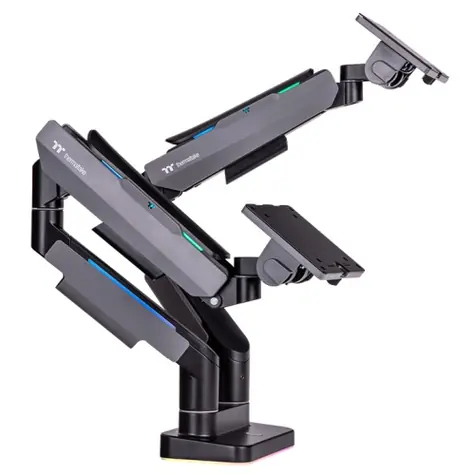 THERMALTAKE Dual RGB Gaming Monitor Arm šedá / stolní ramena pro monitory / 17-35