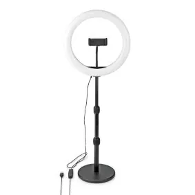 Nedis Kruhové Světlo černá / 10 inch / 120 LED's / 2700 - 6700 K / Desktop