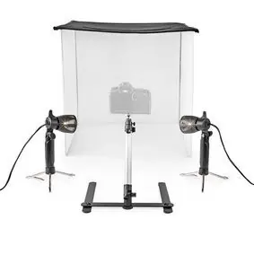 Nedis Přenosné Foto Studio černá / 400 lm / Skládací / Včetně pozadí / Včetně přepravní tašky 