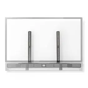 Nedis držák Soundbaru černá / Kompatibilní s: Univerzální / Připojený k TV / 10 kg / Nastavení hloubky / Ocel 
