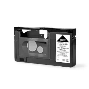 Nedis VHS Převodník černá / Konverze: VHS-C na VHS / Plug and play 
