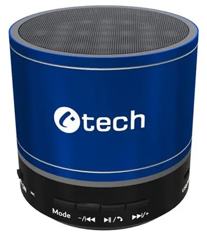C-TECH SPK-08L modrá / Přenosný reproduktor / 3 W / BT 5.0 