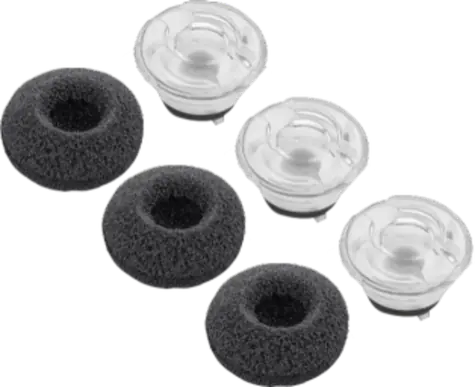 Poly 85S06AA - Souprava špiček do ucha pro sluchátka s mikrofonem - malá - černá (balení 3)