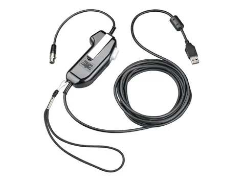 Poly 8K718AA Adaptér náhlavní soupravy PTT (push-to-talk) / USB / stereo / nesériový / kompatibilní s TAA