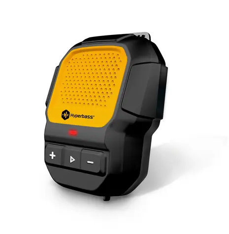 CONNECT IT Hyperbass ClipBEAT černo-žlutá / Bezdrátový reproduktor s klipem / 2W / Bluetooth 5.3 / výdrž 8 h / IPX7