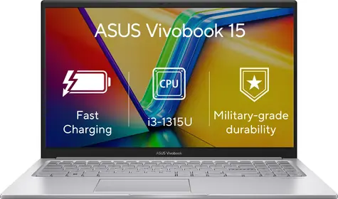  ASUS Vivobook 15 stříbrná / 15.6
