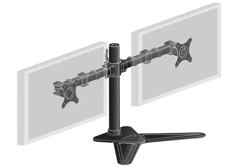 IIYAMA DS1002D-B1 držák na 2 monitory / VESA 75 a 100 / pivot / černá
