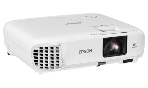 EPSON EB-W49 bílá / 3LCD / 1280 x 800 / 3800 ANSI / 16 000:1 / 2x VGA / 2x HDMI / USB / LAN / RS-232C / Repro 5W