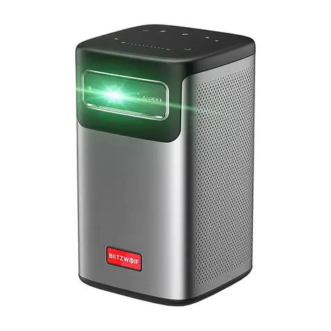BlitzWolf BW-VT2 PRO MAX stříbrná / Přenosný projektor / 180 ANSI / USB-C / HDMI / repro  / doprodej