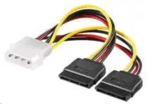 Gembird napájecí kabel SATA / 15cm / 1x 5,25 na 2xSATA