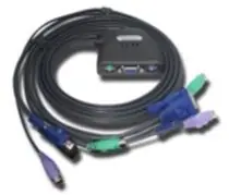 ATEN KVM switch / CS-62Z / 2PC / PS/2 / mini vč. kabeláže