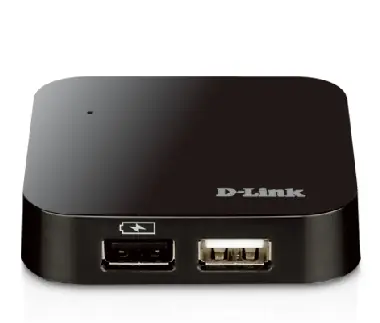 D-Link DUB-H4 / USB 2.0 4-Port Hub / 4 x A-Port / 1 x B-Port / Cable