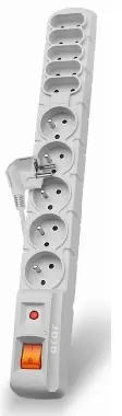 Acar S10 3m kabel / 5+5 zásuvek / přepěťová ochrana / bílá