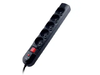 Tracer PowerGuard přepěťová ochrana 1.8m / 5 zásuvek / černá