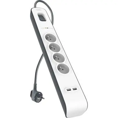Belkin přepěťová ochrana 4 zásuvky / 2x USB / 2.4 A / 2 m