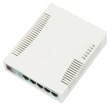 MikroTik RB260GS / RouterBOARD / 5-port Gigabit smart switch / SFP cage / SwOS / plastic case / PSU