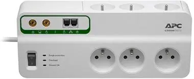 APC Home/Office SurgeArrest 6 Outlets with Phone and Coax Protection / přepěťová ochrana / 230V / 6 zásuvek / 3m