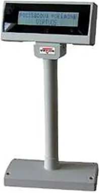 Virtuos zákaznický display FL-2024MW / LCD / 2 x 20 znaků / 9mm / RS232 / včetně napájení +12V / bílý (EJA0002)