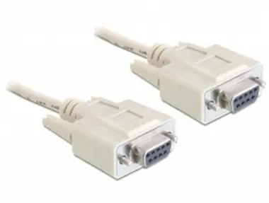 DeLock sériový kabel Null modem 9 pin samice/samice / 1.8 m