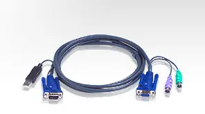 ATEN KVM Kabel SVGA+PS/2+USB / 1.8m
