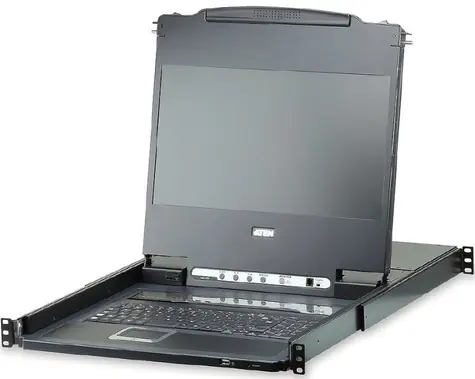 ATEN CL-6708MW / 8-port KVM USB / DVI / OSD /Single Rail rack / 17.3