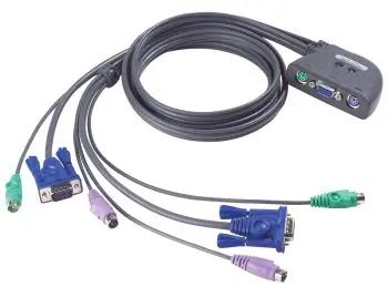 ATEN CS-62Z / 2-port KVM PS2 mini / 1.2m kabely