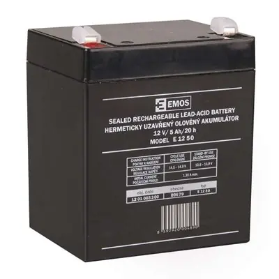 EMOS Bezúdržbový olověný akumulátor 12V / 5Ah / faston 6.3mm