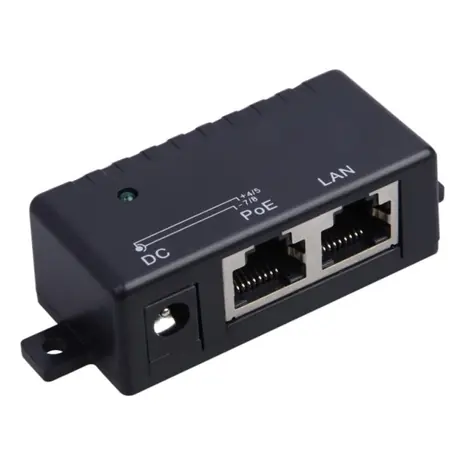 MikroTik pasivní PoE adaptér s LED /  jack 2.1 5.5mm