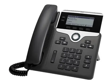 Cisco IP Phone 7821 (určeno pro Cisco UC Manager) černá / Telefon VoIP / SIP / SRTP / 2 linky
