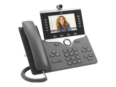 Cisco IP Phone 8845 (určeno pro Cisco UC Manager) černá / IP video telefon / kamera / Bluetooth / SIP/ SDP / 5 řadků