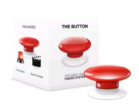 Fibaro The Button multifunkční tlačítko červená / Z-Wave Plus