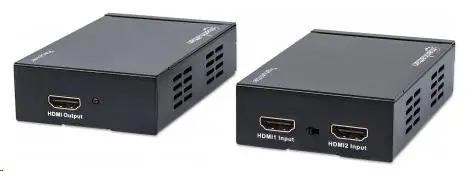Manhattan HDMI - Ethernet Extender Kit na Cat6 / 2xHDMI transmitter černá / 1x HDMI receiver / 1x RJ 45