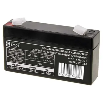 EMOS baterie SLA 6V 1.3 Ah / Faston 4.8 (187)