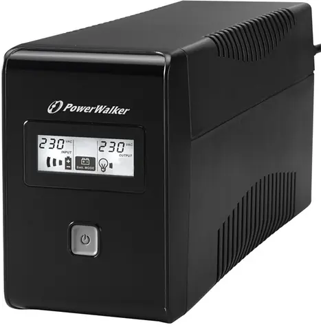 PowerWalker VI 650 LCD / záložní zdroj UPS / 650 VA / 2x Schuko / RJ11 / USB