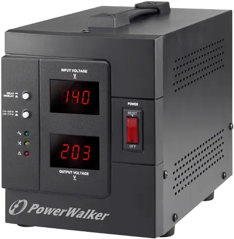 PowerWalker AVR 1500 SIV FR / regulátor napětí / 1500VA / 1200W / 2x FR