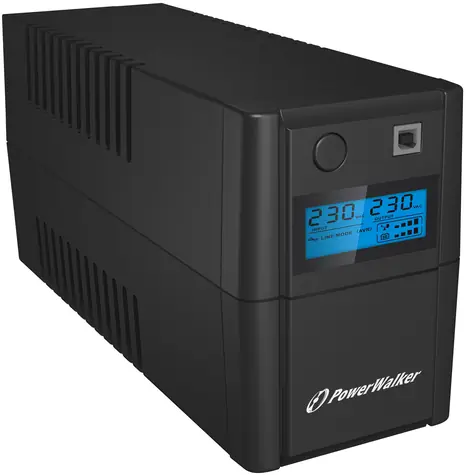 PowerWalker VI 650 SHL / záložní zdroj UPS / 650 VA / 360 W / 2x Schuko / RJ11 / USB