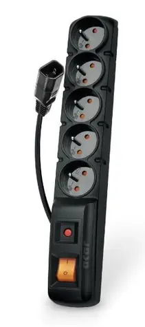Acar F5 IEC 1.5m kabel / 5 zásuvek / přepěťová ochrana / C14 do UPS