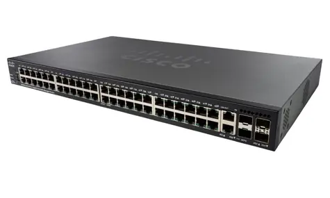 Cisco SG350X-48P-K9-EU / 48-Port 10 100 1000 Switch / PoE / 2x combo SFP+ / 2x SFP+ 10GbE