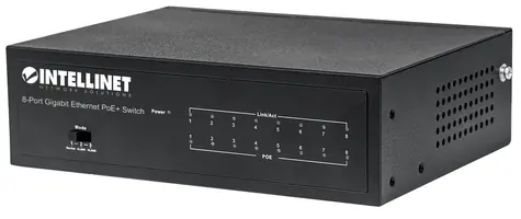 Intellinet Switch 8 Port Gigabit Ethernet PoE+ 60W / 8-port / 1000 Mbps