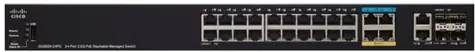 Cisco SG350X-24PD / switch / 24x 100/1000 RJ-45 / 2x SFP / 2x Combo Gbps / PoE / QoS / VLAN