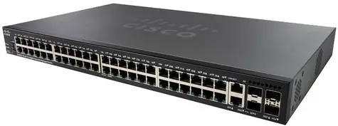 Cisco SG350X-48 / Gigabit Switch / 48x RJ-45 / 2x SFP+ / 2x Combo 10 Gbit SFP+ / QoS / VLAN