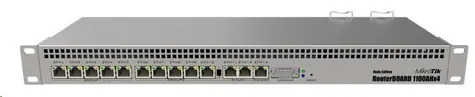 Mikrotik RB1100x4 / CPU 1.4GHz Quad-Core / 1GB RAM / 13xGig LAN / RouterOS L6 / 1U / Dual PSU / vč. licence