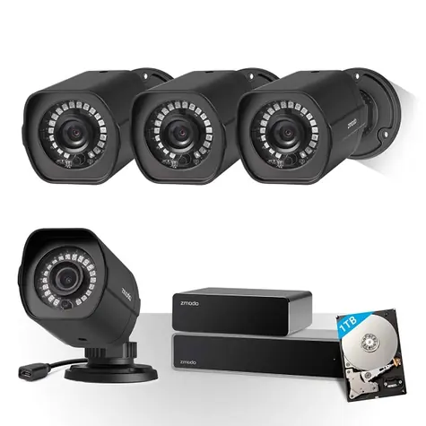 ZMODO ZS-2004-B-1TB / sPoE / 8CH NVR / 4x 1080P IR IP CAM / 1TB HDD / černá