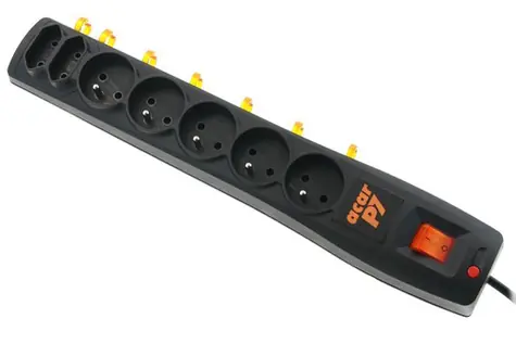 Acar P7 rozvodný panel + přepěťová ochrana 5+2x220V (3m) / 3m 