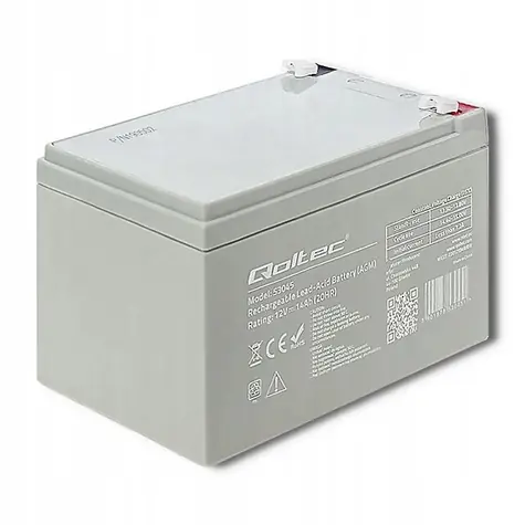 Qoltec baterie AGM 14Ah / 12V / max.210A