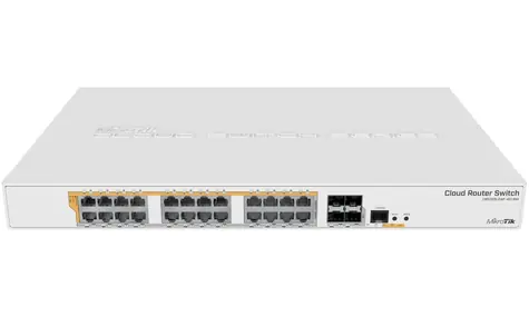 MikroTik CRS328-24P-4S+RM / 24x 1Gbps LAN / 4x SFP+ / 1x RJ45 seriový port / 19