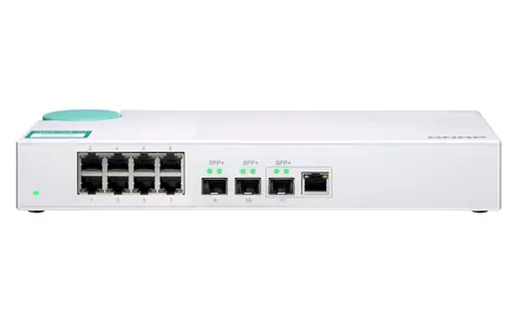 QNAP QSW-308-1C / 8xGb Switch / 3x10Gb SFP+ / 1x combo 10GbE RJ45/SFP+ / 76 Gbps