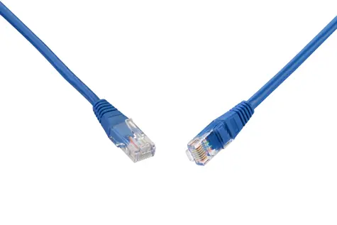 Solarix UTP CAT5E 0.5m non-snag proof modrá / Patch kabel / RJ45-RJ45