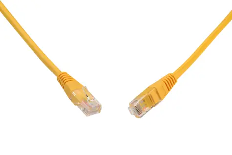 Solarix UTP CAT5E 0.5m non-snag proof žlutá / Patch kabel / RJ45-RJ45