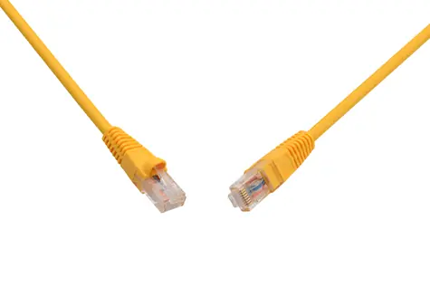 Solarix UTP CAT5E 0.5m snag proof žlutá / Patch kabel / RJ45-RJ45